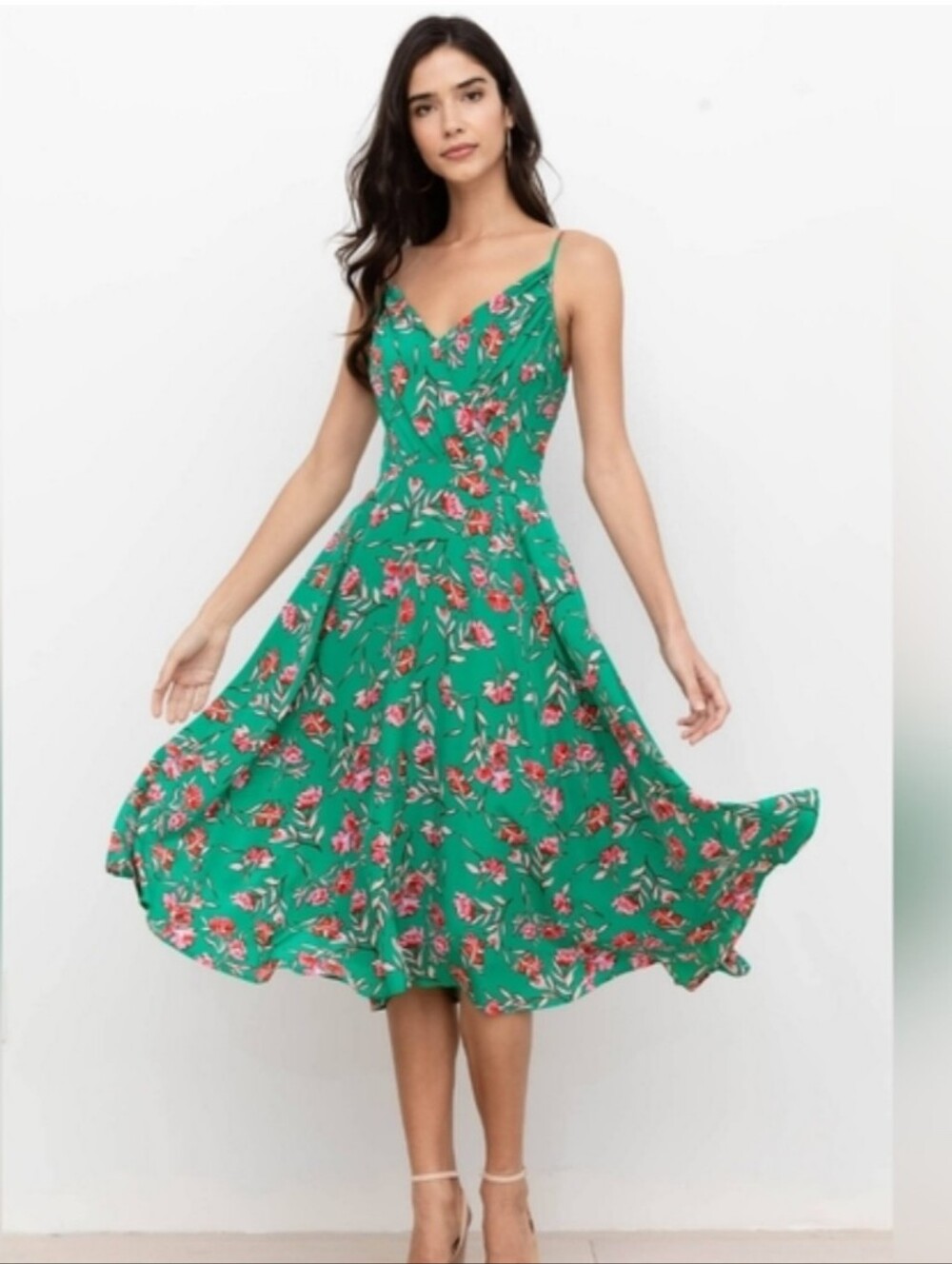 Yumi Kim NWT Vienna Silk Dress in Dandelion Emerald size 2 Petite